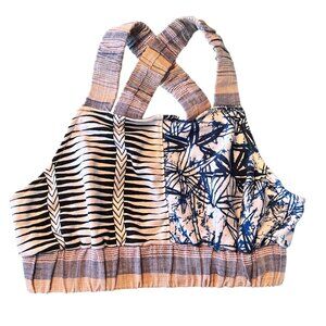 NWOT Urban Outfitters Abstract Multi-Print Racerback Crop Top L